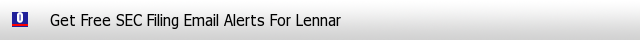 Lennar SEC Filings Email Alerts image